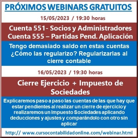 Webinar Cierre Ejercicio + Impuesto Sociedades Curso Contabilidad fiscalidad y programa contable